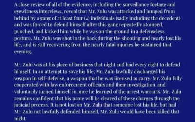 Imagine that you get attacked and shot at your place of business and before they find out who shot y