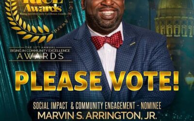 Vote today. Vote Daily. For @marvinarringtonjr to win the social Impact & Community Engamgement awar