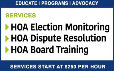 Election Monitoring, Dispute Resolution and Board and Resident training.  We can help you maintain t