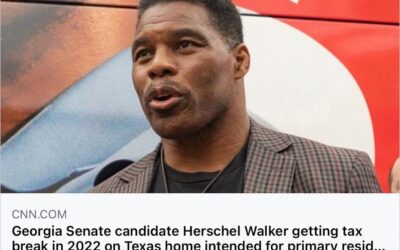 Reposted from @thetnholler ICYMI — Herschel Walker has been taking a tax break for a “primary reside