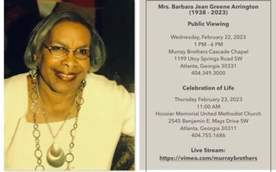 It is with great sadness that we announce the passing of Barbara Jean Green Arrington, Aunt Barbara.