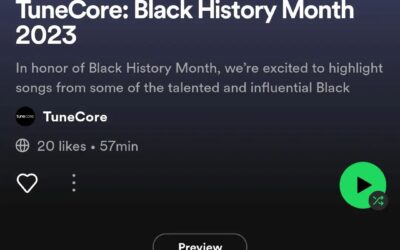 Thanks @tunecore for featuring “Old Atlanta” on your @spotify Black History Month Playlist for 2023